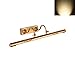Produktbild VOVOVO 10W LED Metall Spiegelleuchte Spiegellampe Wandleuchte Badezimmer Make Up Spiegel Licht Beleuchtung Antibeschlag Wandlampe für Badzimmer Arbeitszimmer,Antique Brass