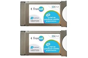 NEOTION Pack de 2X MODULES PCMCIA FRANSAT CI+ Dernière Version 1.3 Carte PC7 Récepteur TV