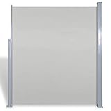 toldo lateral plegable Material del soporte: Acero vidaXL Toldo Lateral Retráctil Poste de Acero Gris 160x300 cm Mampara Terraza
