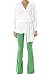 Produktbild Space Style Concept Pantalone Zampa Elasticizzato Da Donna Modello Vita Alta Tinta Unita, Verde, 44