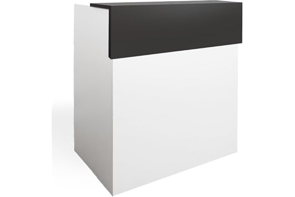 OFILIKE. Osiris Basic - Comptoir de réception pour bureau, magasin, clinique - Montage facile (100 cm de large, gris graphite)