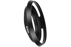 KOMET Pare-soleil en métal de 40,5 mm pour appareil photo Sony Alpha A6500 A6300 A6000 A5100 avec objectif OSS 16-50 mm f/3,5-5,6 (SELP1650)/Nikon 1 Nikkor 10-30 mm, objectif 10 mm