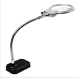 4 La base está hecha de metal, estable y segura de usar, lámpara LED incorporada, fuente de luz blanca pura, sin reflejos, súper brillante.