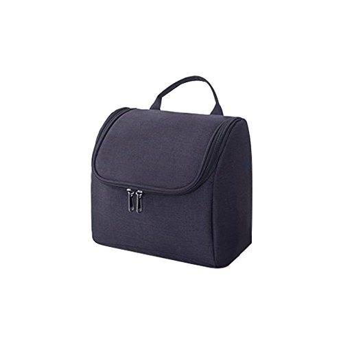 Preisvergleich Produktbild Kosmetiktasche Waschtasche Reisetasche Kulturbeutel Wasserdicht mit Tragegriff und Hacken Oxford Tuch zum Aufhängen Groß Männer Frauen für Koffer Handgepäck Portable Travel Organizer Wash Bag Schwarz