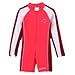 Girls Sun Busters Long Sleeve UV Swim Suit - One Piece Swimsuit, Ages 0 -10 Years (12 - 18 months, Peach / Nectarine)