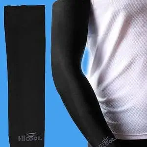 Konex VJ Biking & Sports Arm Sleeves- Protection from Sun, Dust and Pollution (HI-COOL),Black