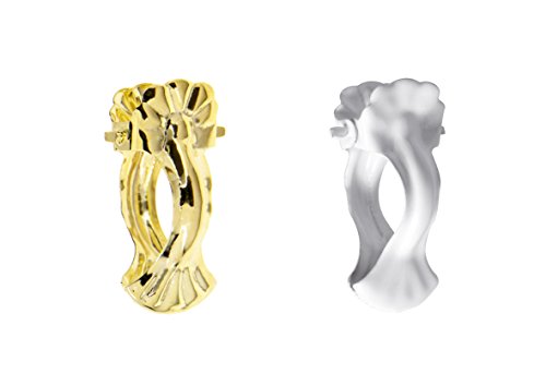 10 Stück Donauklammern Gardinenklammern Fenster Deko Klemmen Weiß Messing Metall (weiß) - 2