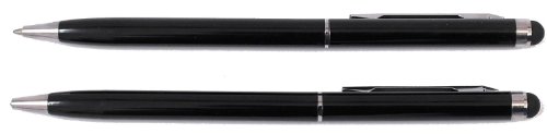 2 x SCHWARZ tomaxx Stylus Pen – Eingabestift mit Kugelschreiber für Apple iPhone 6S – Apple iPhone 6S Plus, Samsung Galaxy S5, Samsung Galaxy S5 Mini (SM-G800), IPHONE 5, iPhone 6, Samsung Galaxy Note 2 / Note 2 LTE, Allview X1 Xtreme Mini, doro PhoneEasy 632, Huawei Ascend Y550, Huawei Ascend G620s, Medion LIFE E4502, Alcatel One Touch Pop C3, Wiko Bloom, LG L50 Sporty, ACER Liquid Jade Plus - 3
