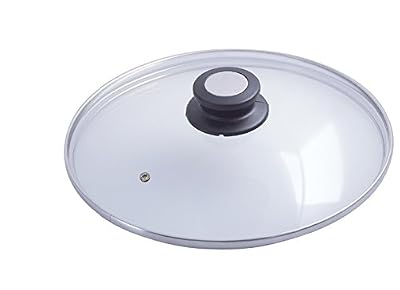 De Buyer 4112.32 Couvercle en Verre cerclé inox avec Bouton Bakélite - Ø 32 cm