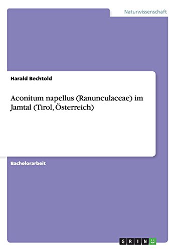 Pdf Aconitum Napellus Ranunculaceae Im Jamtal Tirol - 
