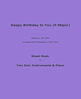 Happy Birthday To You F Major Sheet Music For Two Solo