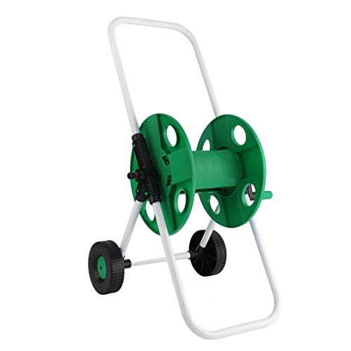 Preisvergleich Produktbild LouiseEvel215 Tragbare Gartenwasserleitungshalter Gartenschlauchaufroller Wagenschlauch Aufbewahrungshalter Trolley Waschwagen Mit 2 Rädern