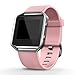 Produktbild Klassisches Watch Band für Fitbit Blaze, Wearlizer Silikon Ersatzband für Die Neue Version Der Fitbit Smart Fitness Watch (S Rosa)