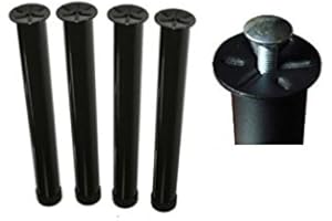 EUROBRICO Set 4 Piedi Rete Universali 30 cm Gambe In Ferro Completi di Bulloni - MADE IN ITALY