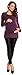 Zeta Ville Women's Maternity Stretch Warm Knit Bodycon Tunic Bolero Neck - 402c (Purple, UK 8/10)
