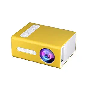 PKST Mini Projector,Portable Projector for Cartoon, Kids Gift, Outdoor Movie,LED Pico Video Projector for Home Theater Movie Projector with HDMI USB TV AV Interfaces and Remote Control(Yellow,Black)