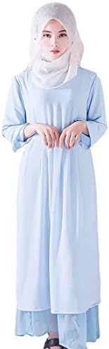 Emmani For Women's Long Elegant Chiffon Unhood Prom Party Evening Wedding Bridesmaid Ladies Ball Gowns moslem Dresses