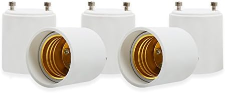 OnvianTech GU24 to E27/ E26 5 Pack Adapter Converters Light Sockets Lamp Holder