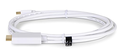 DONZO mini DisplayPort / DP Port 19 polig zu HDMI Stecker 2 m – weiß für Apple MacBook, MacBook Air, MacBook Pro, iMac, Mac mini und Mac Pro für den Anschluss an einen HDMI-Monitor, Beamer, LCD/TFT Monitor, LED oder Plasma-TV - 4