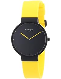 Bering Time 12631-827 - Reloj analógico de cuarzo para mujer con correa de plástico, color amarillo
