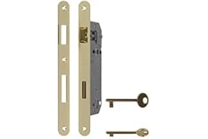 EFFEDIELLE Serratura AGB Patent Grande Foro mm 50 Quadro mm 8 (OTTONATA) frontale mm18