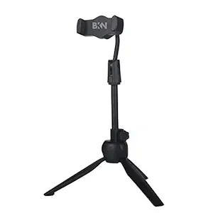 BKN Mini Tripod Mobile Stand Adjustable with Mobile Attachment Lightweight Portable for Professional Broadcasting, Live Video etc.