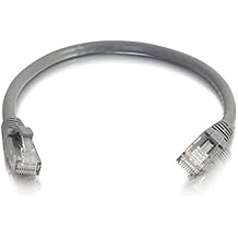 C2G Cable de conexión de red de 2 m Cat6 sin blindaje y con funda (UTP), color gris - Cable de red (color gris, 2 m, RJ-45, RJ-45, Macho/Macho, Gris, 90 g)