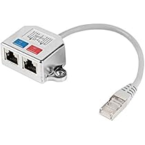 Lanberg RJ45 Inline Kupplung Cat.6 Geschirmt - 2-fach Splitter Für Netzwerkkabel