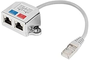 Lanberg AD-0026-S "Rj45 wtyczka do gniazda Rj45 2x rozdzielacz Fast Ethernet adapter T szary