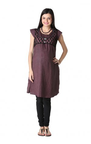 Morph Maternity Women's Antique Nursing Kameez Small Maroon