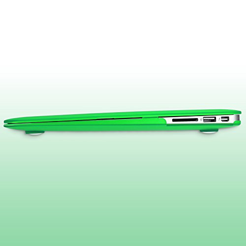 Urcover   Macbook Air 11 6 Zoll Crystal Hard Case   Ultra Slim in Transparent   Gr  n   360 Grad transparente durchsichtige d  nne Komplett Schutzh  l