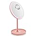 Produktbild Kosmetikspiegel LED beleuchteter Kosmetikspiegel mit 5-facher Vergrößerung Wiederaufladbarer USB-Tischspiegel Touch Control Kosmetikspiegel mit 360 ° -Drehung Kosmetikspiegel mit Touchscreen-Dimmung