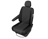 asiento conductor renault trafic Ajuste garantizado Accesorionline Fundas de Asiento Conductor a Medida para Renault Trafic III/Nissan NV300 / Opel Vivaro II/Fiat Talento Desde 2015 Funda Conductor copiloto Doble Fila Trasera Juego