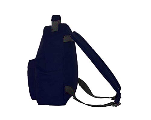 Mein Zwergenland Set 5 Kindergartenrucksack Classic und Brotdose Lunchbox Maxi, Turnbeutel + Trinkflasche mit Name Fußball, 4-teilig, Navy