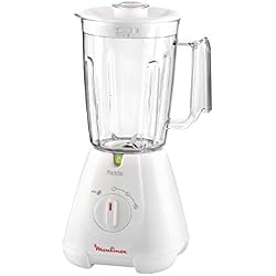 Moulinex LM300141 Blender Mixeur Électrique Faciclic Capacité 1,5L Smoothie Soupe Milkshake Fruits Légumes 400W Blanc