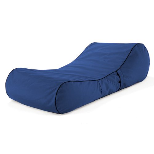 Blue Water Resistant Bean Bag Outdoor/Indoor Lounger