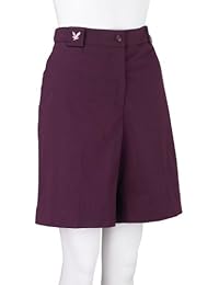 Lyle & Scott LDS - Pantalón corto para mujer, sarga lisa rojo morado Talla:44,5 EU