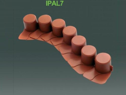 baumarkt direkt Palisade mit Fahrspur, terracotta 8 m