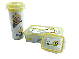 Shubhkraft Air Tight Container Lunch Box & Leak Proof Glass Set for Girls and Boys, Best for Birthday Return Gift (Pack of 5)