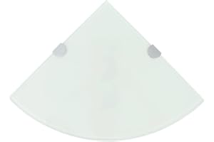 vidaXL Estante de Esquina con Soporte Cromados Dimensiones 35x35 cm Color Blanco
