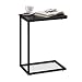 Produktbild Relaxdays Beistelltisch schwarz, Metallgestell, robust, Melaminplatte, Dekotisch, u-förmiger Couchtisch 60cm hoch, Black