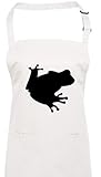 Cocodrilo Delantal Rana unke Tortuga, tela, weiss, 72 cm x 86 cm