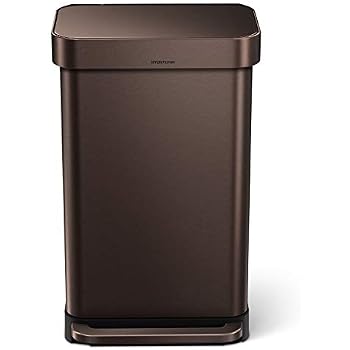 Poubelle Simplehuman 60L Acier Inox Brossé - Ouverte Pour Usage Intensif