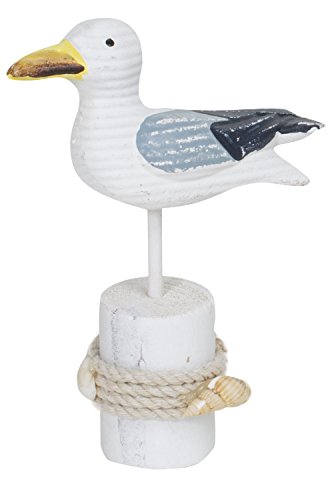 Möwe auf Poller, 14cm Maritime Dekoration - 3