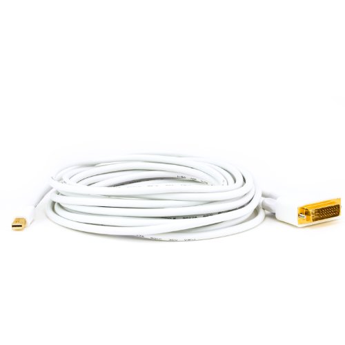 CSL – 5m (Meter) Mini DisplayPort (miniDP) auf DVI Kabel | 1080p | Apple/Lenovo Datenkabel | Zertifiziert | 3 fach Geschirmt | 24K vergoldete Kontakte | PC und APPLE / iMac, Mac, MacBookPro, MacBookAir / Lenovo Thinkpad / Grafikkarten (ATI/Nvidia) - 3