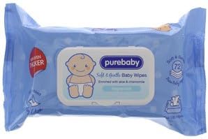 PureBaby Fragranced Baby Wipes (Case of 24) - Dermatologically tested