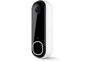 Arlo 2K batteri dörrklocka kamera trådlös, larm siren, AI-detektion, IP65 | 180° FOV videodörrklocka trådlös/inkopplad möjlig, 12 x zoom, nattvision, tvåvägsljud, Alexa/Google, prisbelönt