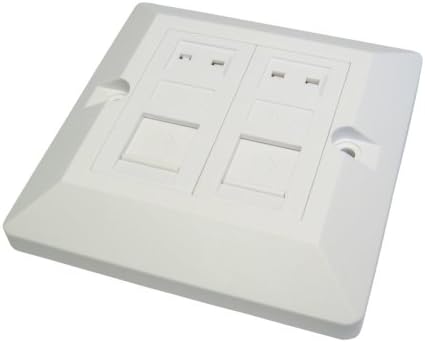 NEWLink CAT 5E Double Port Shuttered Faceplate