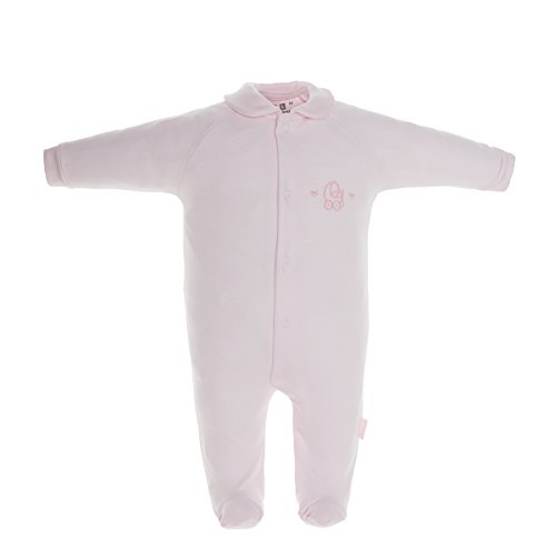 Cambrass Unisex Baby All in One Plain Egyptian Cotton Playsuit Pink Newborn