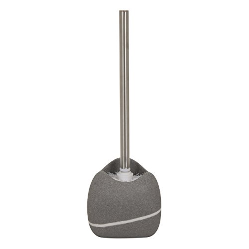 MSV ESCOBILLA DE BAÑO Zen, Acero Inoxidable, Gris, 36.5x13x13 cm